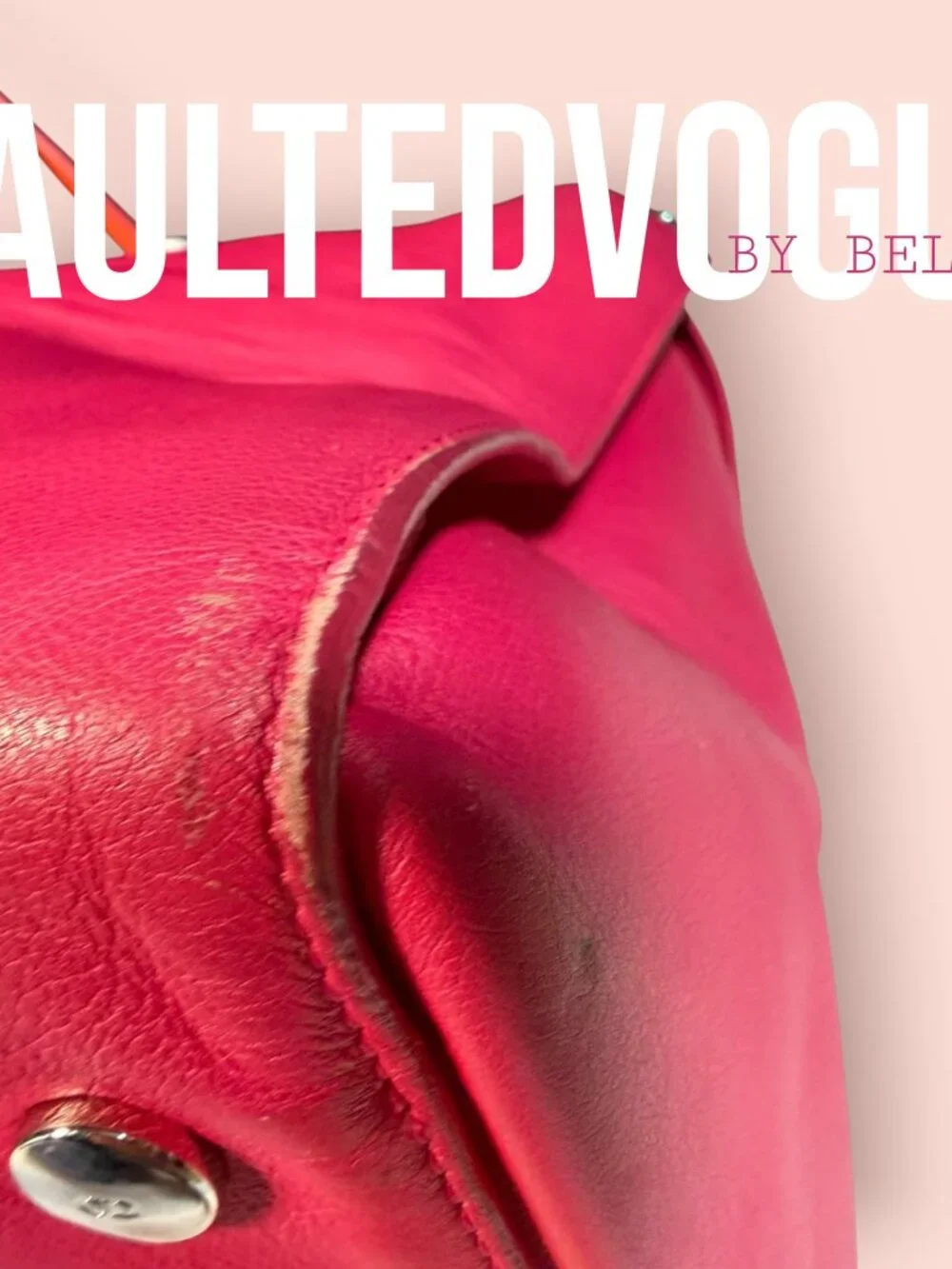 Christian Dior Addict Tote Bag Pink Orange Leather Dior Charm Shoulder Bag Large - Picture 15 of 16